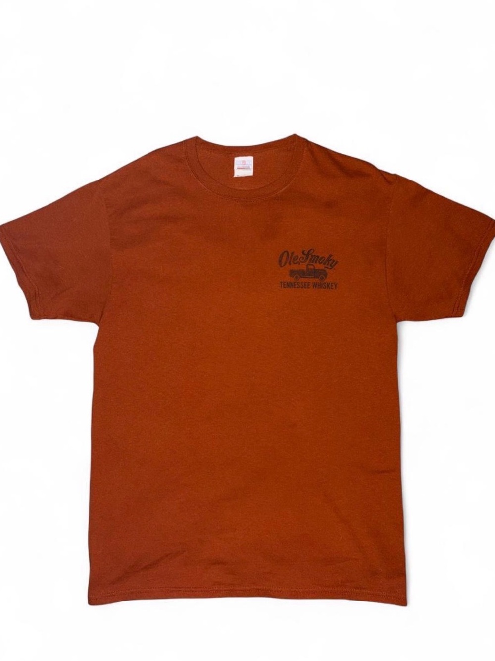 Jerzees Rust Short Sleeve Tee with Black Logo